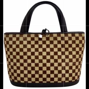 Louıs Vuitton Damier Bucket Tote Pony hair Bag
